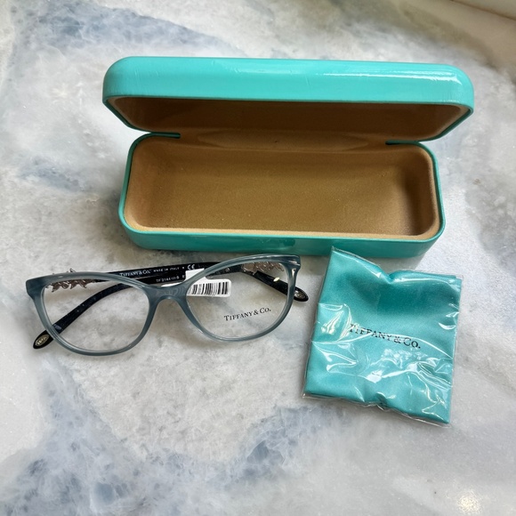 NWT Opal Blue Tiffany Glasses Frames with Bling! - Picture 2 of 6